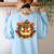 Fall Pumpkin Book Lover Spooky Librarian Teacher Halloween Women's Sweatshirt Back Print Light Blue Fall Pumpkin Book Lover Spooky Librarian Teacher Halloween Women's Sweatshirt Back Print Light Blue