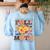 Fall Teacher Fall In Love With Math Math Thanksgiving For Men Women Women's Sweatshirt Back Print Light Blue Fall Teacher Fall In Love With Math Math Thanksgiving For Men Women Women's Sweatshirt Back Print Light Blue
