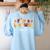 Fall Teacher Fall In Love With Math Math Thanksgiving Women's Sweatshirt Back Print Light Blue Fall Teacher Fall In Love With Math Math Thanksgiving Women's Sweatshirt Back Print Light Blue
