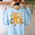 Fall Teacher Pumpkin Coquette Bow Autumn Classroom Women's Sweatshirt Back Print Light Blue Fall Teacher Pumpkin Coquette Bow Autumn Classroom Women's Sweatshirt Back Print Light Blue