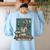 FCS Teacher Skeleton Halloween Family And Consumer Science Women's Sweatshirt Back Print Light Blue
