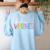 Feliz Viernes Happy Friday Spanish Teacher Friday Spanish Sp Women's Sweatshirt Back Print Light Blue