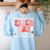 Field Day Red Team Outdoor Field Day Games For Kids Teacher Women's Sweatshirt Back Print Light Blue