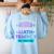 If At First You Don't Succeed Try Doing Your Math Teacher Women's Sweatshirt Back Print Light Blue