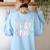 First Grade Coquette Bow Girls Teacher Team 1st Grade Squad Women's Sweatshirt Back Print Light Blue First Grade Coquette Bow Girls Teacher Team 1st Grade Squad Women's Sweatshirt Back Print Light Blue