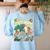 First Grade Zoo Field Trip Matching Student Teacher Class Women's Sweatshirt Back Print Light Blue First Grade Zoo Field Trip Matching Student Teacher Class Women's Sweatshirt Back Print Light Blue