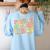 Fourth Grade Vibes Hello Team 4th Grade Teacher Kids Retro Women's Sweatshirt Back Print Light Blue Fourth Grade Vibes Hello Team 4th Grade Teacher Kids Retro Women's Sweatshirt Back Print Light Blue