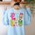Fri-Yay Happy Friday Weekend Teacher Back To School Women's Sweatshirt Back Print Light Blue Fri-Yay Happy Friday Weekend Teacher Back To School Women's Sweatshirt Back Print Light Blue