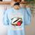 Front Office Teacher Admin Mother I'm A School Secretary Women's Sweatshirt Back Print Light Blue