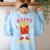 Fun Teacher Happy Fri Yay French Fries Friday Lovers Women's Sweatshirt Back Print Light Blue