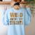 Fun Zoo Animal Print Teacher Shirts Wild About My Students Women's Sweatshirt Back Print Light Blue