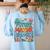 Future Marine Biologist Student Biology Teacher Kids Women's Sweatshirt Back Print Light Blue