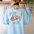 Future Teacher Costume For Kids Girls Boys Men Women Women's Sweatshirt Back Print Light Blue Future Teacher Costume For Kids Girls Boys Men Women Women's Sweatshirt Back Print Light Blue
