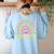 Future Teacher Rainbow Women's Sweatshirt Back Print Light Blue Future Teacher Rainbow Women's Sweatshirt Back Print Light Blue