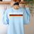 Germany Vintage Women's Sweatshirt Back Print Light Blue
