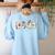 Ghost Book Reading Books Lover Teacher Happy Halloween Women's Sweatshirt Back Print Light Blue Ghost Book Reading Books Lover Teacher Happy Halloween Women's Sweatshirt Back Print Light Blue