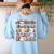 Ghost Christmas Reading Book Lover Library Christmas Teacher Women's Sweatshirt Back Print Light Blue Ghost Christmas Reading Book Lover Library Christmas Teacher Women's Sweatshirt Back Print Light Blue