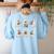 Ghost Reading Books Teacher Halloween Librarian Cute Boook Women's Sweatshirt Back Print Light Blue Ghost Reading Books Teacher Halloween Librarian Cute Boook Women's Sweatshirt Back Print Light Blue