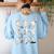 Ghost Science Teacher Chemistry Laboratory Halloween Costume Women's Sweatshirt Back Print Light Blue Ghost Science Teacher Chemistry Laboratory Halloween Costume Women's Sweatshirt Back Print Light Blue