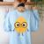 Good Egg Teacher Halloween Costume The Smart Cookie Women's Sweatshirt Back Print Light Blue