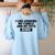 Grammar T Shirt Back To School English Teacher Women's Sweatshirt Back Print Light Blue