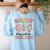 Groovy Donut Stress Just Do Your Best Testing Day Teachers Women's Sweatshirt Back Print Light Blue Groovy Donut Stress Just Do Your Best Testing Day Teachers Women's Sweatshirt Back Print Light Blue