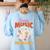 Groovy Faboolous Spooky Music Teacher Halloween Men Women Women's Sweatshirt Back Print Light Blue Groovy Faboolous Spooky Music Teacher Halloween Men Women Women's Sweatshirt Back Print Light Blue
