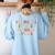 Groovy Its Me Hi Im The Teacher It’s Me Back To School Women's Sweatshirt Back Print Light Blue Groovy Its Me Hi Im The Teacher It’s Me Back To School Women's Sweatshirt Back Print Light Blue