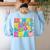 Groovy In My Middle School Era Back To School Teacher Women's Sweatshirt Back Print Light Blue Groovy In My Middle School Era Back To School Teacher Women's Sweatshirt Back Print Light Blue