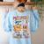 Groovy Pumpkin Spice Makes Teacher Nice Fall Thanksgiving Women's Sweatshirt Back Print Light Blue