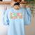 Groovy School Counselor Back To School Teacher Counseling Women's Sweatshirt Back Print Light Blue Groovy School Counselor Back To School Teacher Counseling Women's Sweatshirt Back Print Light Blue