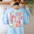 Groovy In My Spooky Teacher Era Halloween Party Boo Women's Sweatshirt Back Print Light Blue Groovy In My Spooky Teacher Era Halloween Party Boo Women's Sweatshirt Back Print Light Blue