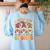 Groovy Thanksgiving With My Gnomie Women Teacher Fall Gnome Women's Sweatshirt Back Print Light Blue Groovy Thanksgiving With My Gnomie Women Teacher Fall Gnome Women's Sweatshirt Back Print Light Blue