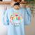 Groovy Title 1 Crew Cute Title 1 Reading Teacher Men Women Kids Women's Sweatshirt Back Print Light Blue