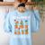 We All Grow At Different Rates Back To School Teacher Women's Sweatshirt Back Print Light Blue We All Grow At Different Rates Back To School Teacher Women's Sweatshirt Back Print Light Blue