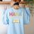 Ha Ha Made You Read Reading Teacher Teaching Women's Sweatshirt Back Print Light Blue