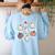 Halloween Advocate Heat Transfers Special Education Teacher Men Women Women's Sweatshirt Back Print Light Blue Halloween Advocate Heat Transfers Special Education Teacher Men Women Women's Sweatshirt Back Print Light Blue