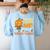Halloween You Can't Scare Toddler Teacher For Men Women Women's Sweatshirt Back Print Light Blue