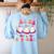 Halloween Dance Teacher Pas De Boo-Ree Ghost Ballet Dancer Women's Sweatshirt Back Print Light Blue