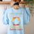 Halloween Lets Eat Kids English Teacher Costume Women Women's Sweatshirt Back Print Light Blue