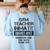 Halloween Gym Teacher Prisoner Costume Women's Sweatshirt Back Print Light Blue