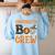 Halloween Kindergarten Boo Crew Kinder Teacher Student Women's Sweatshirt Back Print Light Blue