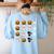 Halloween Math Teacher Men Women Order Of Operations Women's Sweatshirt Back Print Light Blue