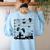 Halloween Music Note Clefs Spooky Ghost For Music Teacher Women's Sweatshirt Back Print Light Blue Halloween Music Note Clefs Spooky Ghost For Music Teacher Women's Sweatshirt Back Print Light Blue