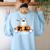 Halloween PE Teacher Ghosts Pumpkins Sports Lover Women's Sweatshirt Back Print Light Blue Halloween PE Teacher Ghosts Pumpkins Sports Lover Women's Sweatshirt Back Print Light Blue