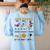 Halloween Reading Spooky Syllables Teacher Vintage Women's Sweatshirt Back Print Light Blue Halloween Reading Spooky Syllables Teacher Vintage Women's Sweatshirt Back Print Light Blue