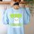 Halloween This Is My Scary Preschool Teacher Custome For Men Women Kids Women's Sweatshirt Back Print Light Blue