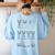 Halloween Skeleton Math Fraction Teacher Men Women Women's Sweatshirt Back Print Light Blue Halloween Skeleton Math Fraction Teacher Men Women Women's Sweatshirt Back Print Light Blue