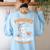 Halloween Skeleton Teacher Phonemes Graphemes Caffeine Lover Women's Sweatshirt Back Print Light Blue