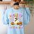 Halloween Teacher You Can't Scare Me I Teach Fifth Grade Women's Sweatshirt Back Print Light Blue
